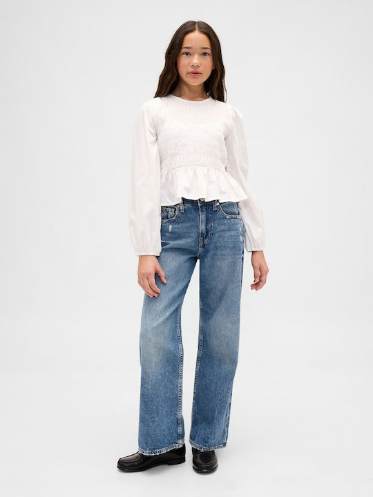 Bluză pentru copii Cu mânecă lungă Off White