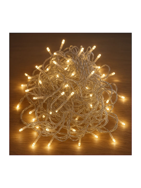 300 Luminite LED 15m. Alb cald tip Șir 1buc 300 Luminite LED 15m. Alb cald tip Șir 1buc