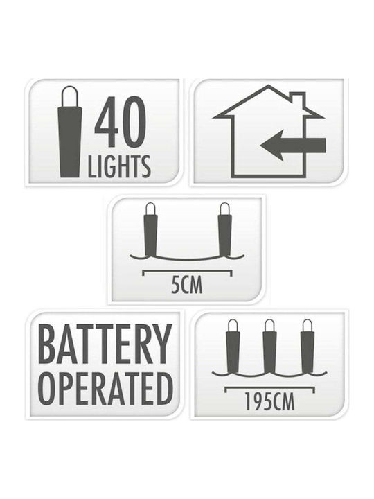 Λαμπάκια LED Λευκά Μπαταρίας σε Σειρά
