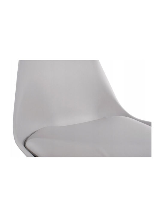 Mark Καρέκλα Κουζίνας από Πολυπροπυλένιο Gray 49x42x82εκ.