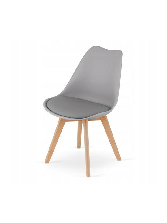 Mark Καρέκλα Κουζίνας από Πολυπροπυλένιο Gray 49x42x82εκ.