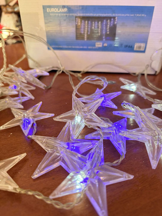 90 Λαμπάκια LED 1.5μ. x 90εκ. Μπλε τύπου Κουρτίνα