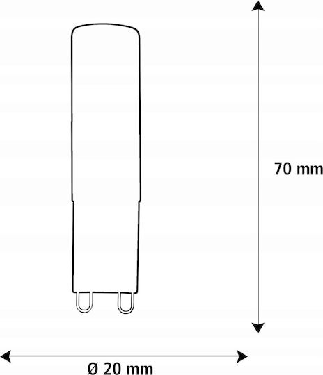 Segula Λάμπα LED 4.5W 70mm για Ντουί G9 Θερμό Λευκό 400lm Dimmable