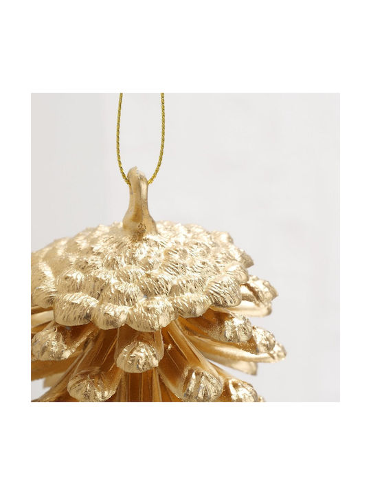 Hanging Ornament Pine Plastic Gold 11cm