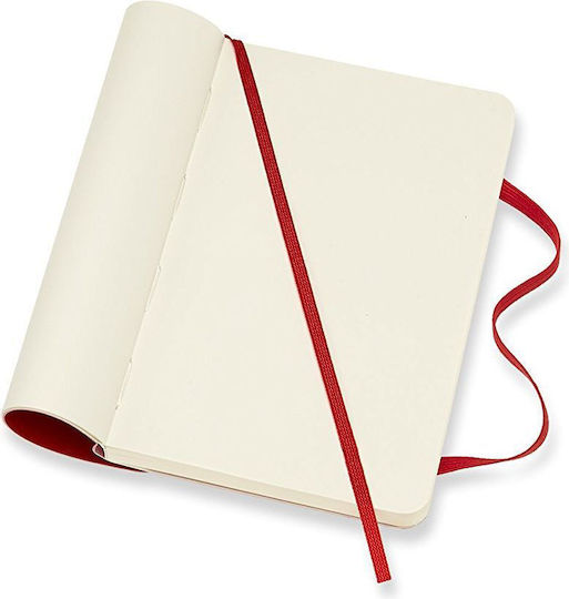 Moleskine Carnet cu Pagini Albe și Elastic Roșu