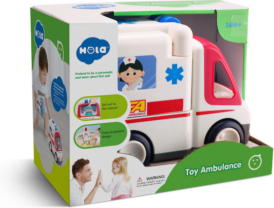 Hola Toys Αυτοκινητάκι Ασθενοφόρο