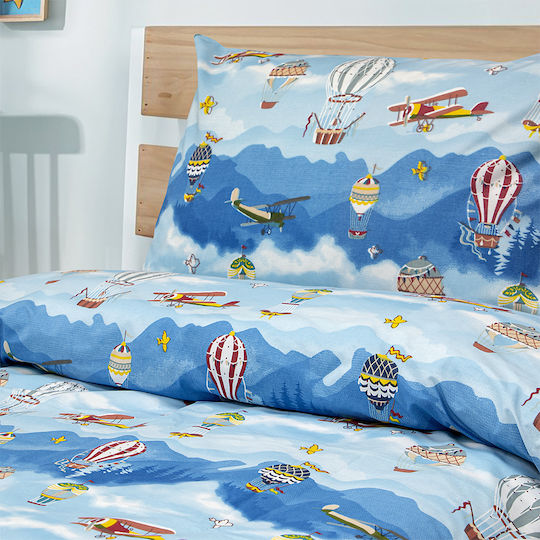 Lino Home Set Kids Duvet Cover Single Blue