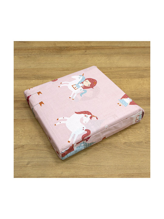 Lino Home Set Kinderbettbezug Einzel mit Kissenbezug PInk 160x240cm