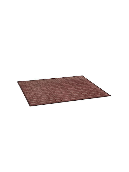 Relaxdays Antiderapant Set Covorașe de Baie Lemn 10020069_450 Maro 100x80buc