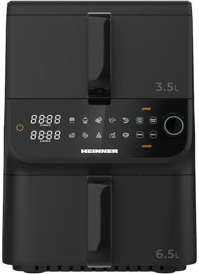 Heinner Air Fryer with Double Detachable Bucket 10lt Black HAF-C10DBS25BK