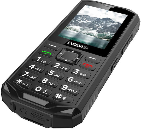 Evolveo StrongPhone X5 Dual SIM Устойчив Мобилен Телефон с Бутони Черно-Сиво