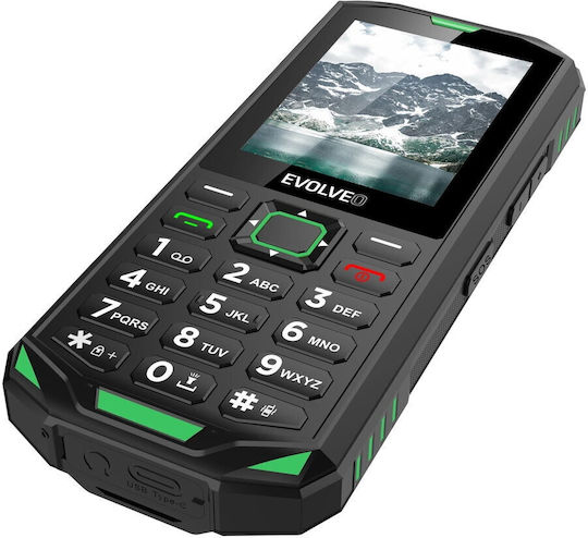 Evolveo StrongPhone X5 Dual SIM Resistant Mobile with Buttons Black-Green