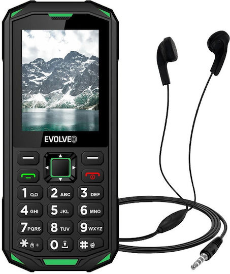 Evolveo StrongPhone X5 Dual SIM Resistant Mobile with Buttons Black-Green