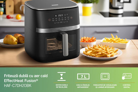 Heinner Air Fryer 7lt Μαύρο HAF-C7DH20BK