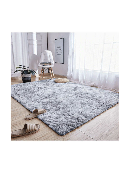 Strado Carpets Rug Rectangular Shaggy Ombresilver (light Grey)