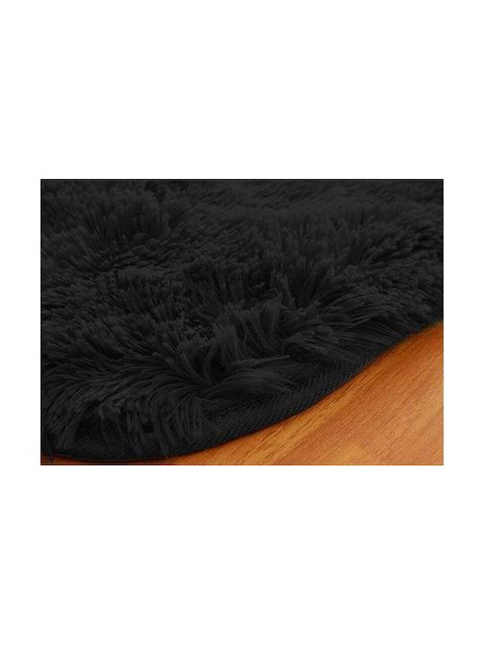 Strado Carpets Covor Rectangular Shaggy Negru