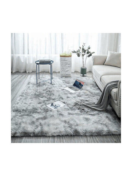 Strado Carpets Rug Rectangular Shaggy Ombresilver (light Grey)