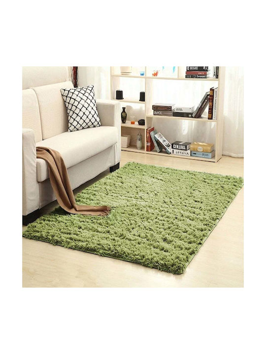 Strado Carpets Teppich Rechteckig Zottelig Synthetisch,Polyester/Cotton/Leather Greengrass