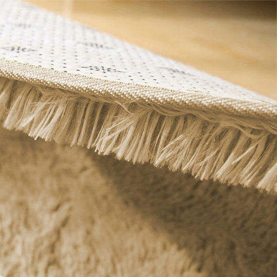 Strado Shaggy Round Rug Cappuccinocamel (Light Brown) Φ100cm