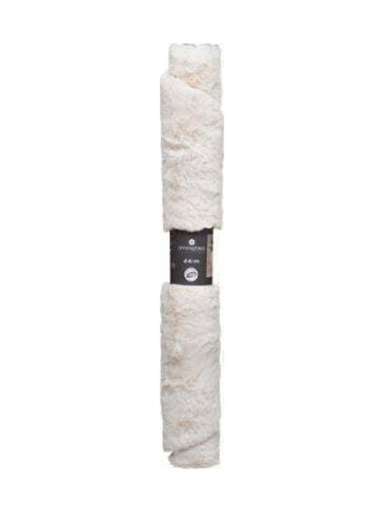 A-s Rug Round Shaggy Furry Ivoire
