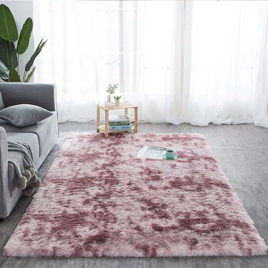 Strado Carpets Teppich Rechteckig Zottelig Synthetisch,Polyester/Cotton/Leather Purple