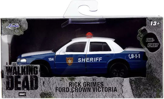 Jada Walking Dead Rick Crimes Mașină Metalică Push Ford Crown Victoria Scară 1:32