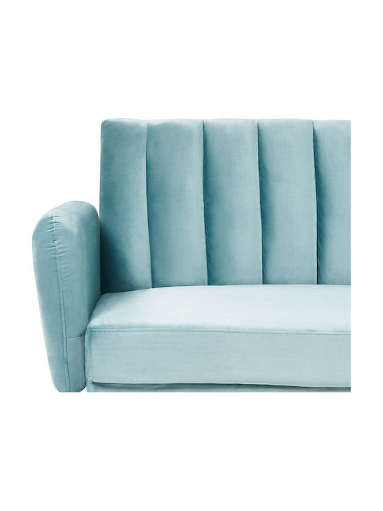 Ecke Sofa Sofa Samt Light Blue 180x180cm