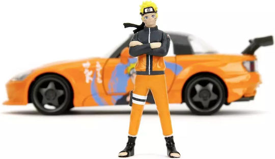 Jada Naruto Shippuden Комплект Фигури Naruto 2001 Honda S2000 Метален Автомобил Мащаб 1:24
