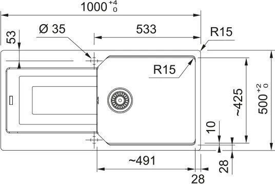 Franke Urban Ubg 611-100 Gsc Ένθετος από Συνθετικό Γρανίτη Μ100xΠ50cm Γκρι Franke Urban Ubg 611-100 Gsc Ένθετος από Συνθετικό Γρανίτη Μ100xΠ50cm Γκρι