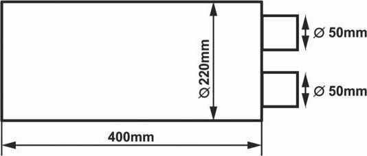 Rm Motors Μεσαίο Τελικό Εξάτμισης 50mm Rm