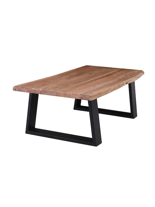 Măsuță Centrală Rectangulară Lizard din Lemn Masiv Bej M115xL65xÎ40cm EA7101