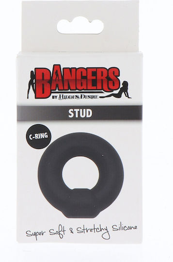 Flexibles Penisring aus Silikon Hidden Desire Bangers C-Ring Schwarzes Soft Silikone Stud C-Ring 5cm