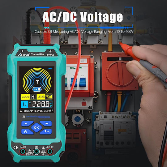 Localizator Cabluri At838 Abestop Detector Circuit Multimetru Funcție Detectare Traseu Fire Cabluri Subterane Apă Gaz Multi-tester