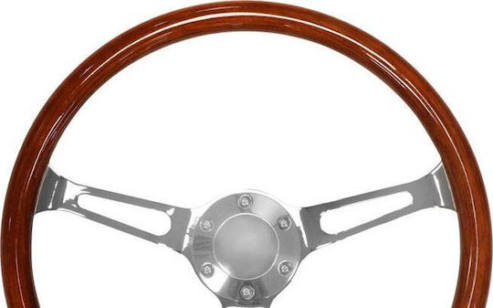 MTuning Τιμόνι Αυτοκινήτου Ξύλινο με Διάμετρο 38cm Μαύρο