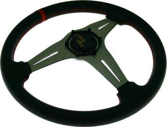 MTuning Aluminium Car Steering Wheel with 35cm Diameter Red