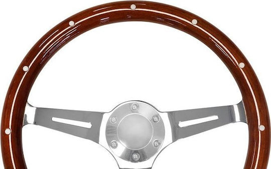 MTuning Τιμόνι Αυτοκινήτου Ξύλινο με Διάμετρο 38cm Μαύρο