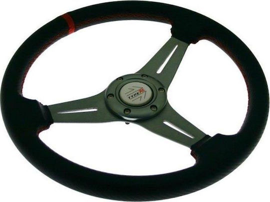MTuning Aluminium Car Steering Wheel with 35cm Diameter Red