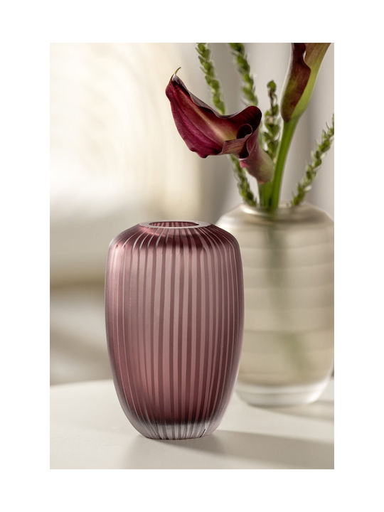 Leonardo Vază Decorativă Sticlă Violet 16cm 1buc