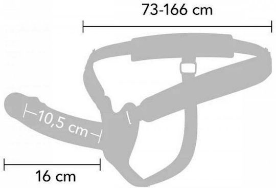 Ζώνη Strap On Κούφιο Ομοίωμα Σιλικόνης Hidden Desire Inferno Hollow Penis Strap On Flesh 16cm