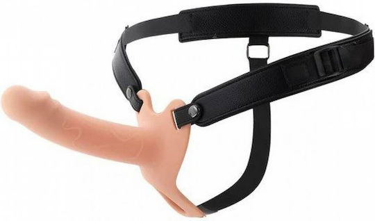 Ζώνη Strap On Κούφιο Ομοίωμα Σιλικόνης Hidden Desire Inferno Hollow Penis Strap On Flesh 16cm