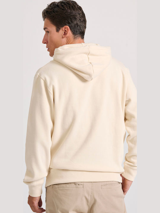 Sweatshirt with Hood Beige