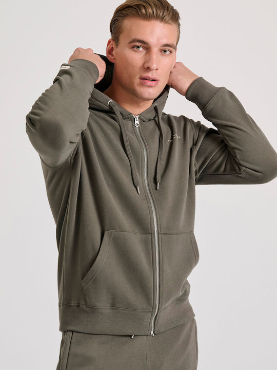 Sweatshirt with Hood Khaki