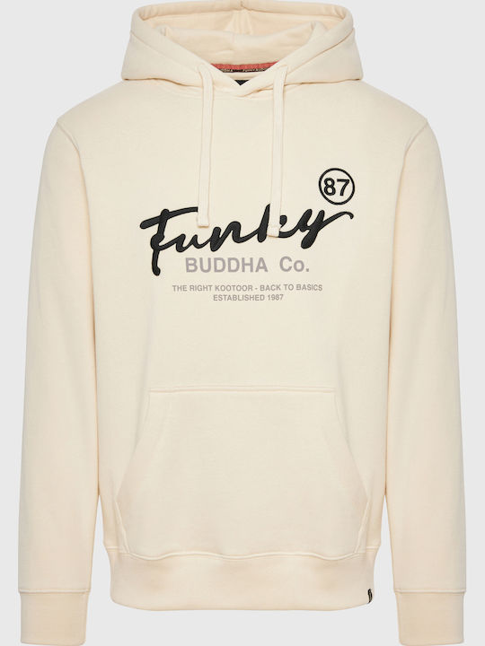 Sweatshirt with Hood Beige