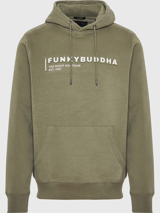 Sweatshirt with Hood Khaki