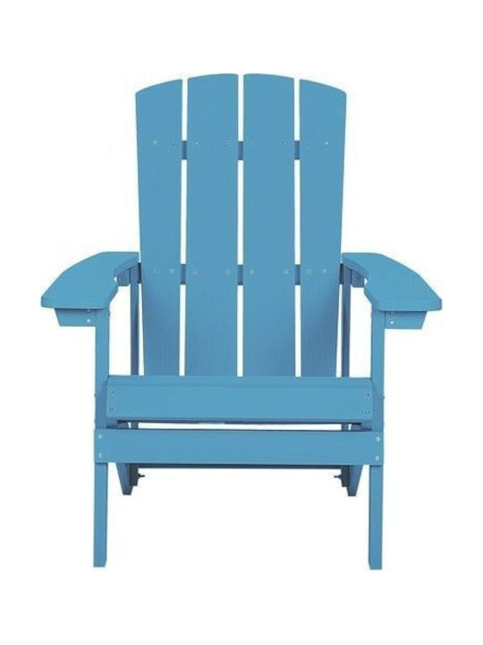 Outdoor Chair Wooden Blue 1pcs 46x50x81cm.