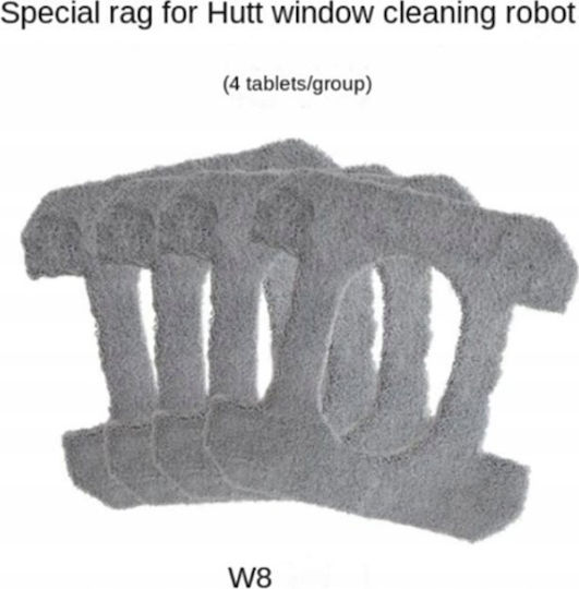 Hutt Cleaning Pad Model W8 4 Pcs Grey