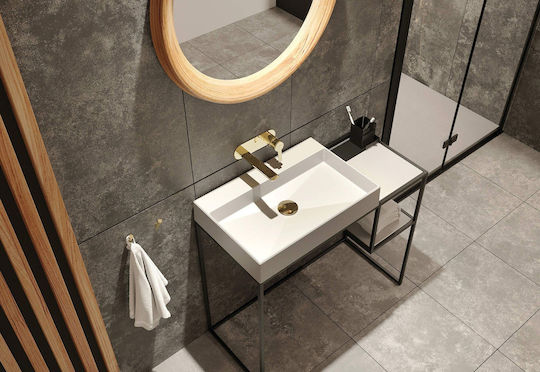 Deante Countertop Sink Porcelain 60x40x10cm Gray