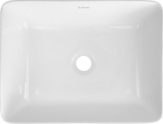 Deante Επικαθήμενος Νιπτήρας Κεραμικός 40x30x12cm White