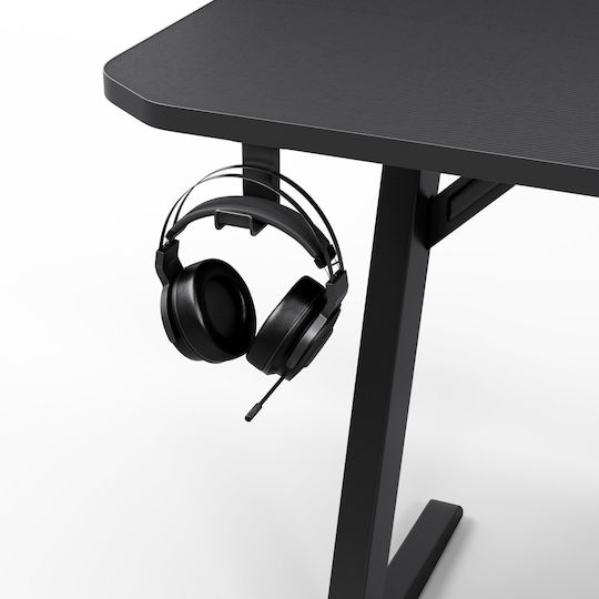 Gaming Office Nomad Glass Black 140x60cm