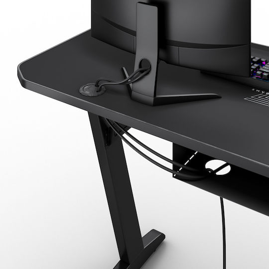 Gaming Office Nomad Glass Black 140x60cm